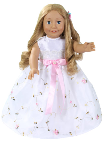 Sleeveless Roses and Ribbon Dress